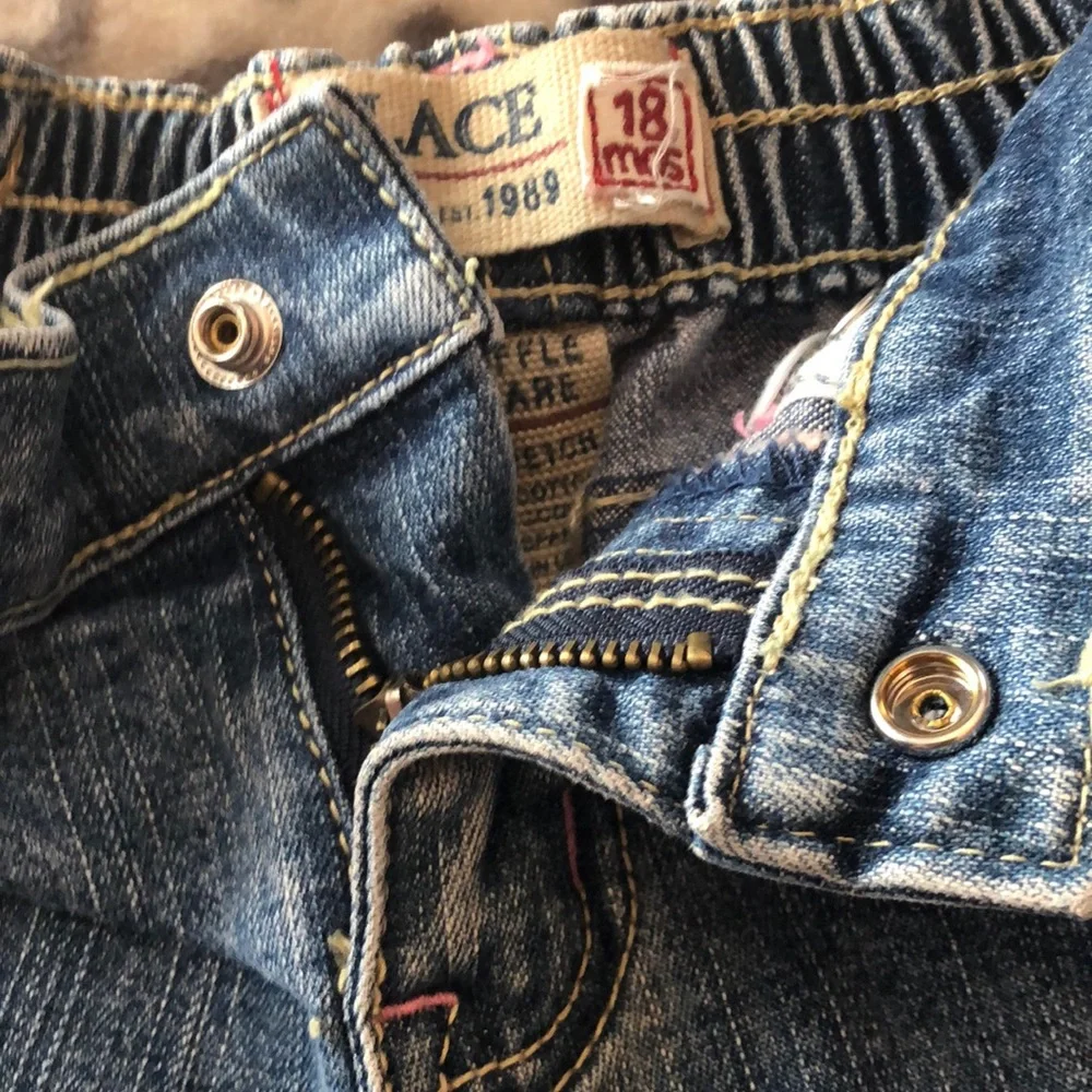 Children’s Place Ruffle Flare Jeans & Carter’s Tops 18 months